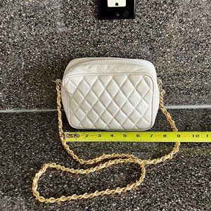 Vintage MNL cross body purse cream colour